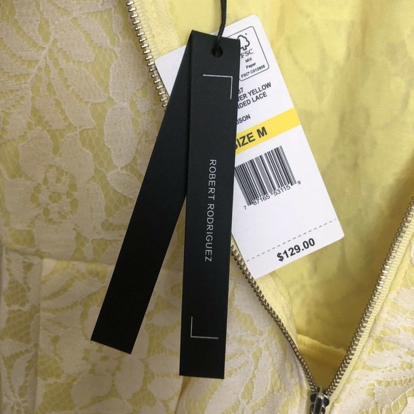 ROBERT RODRIQUEZ NWT Lace Overlay Sheath Dress M - Picture 7 of 8